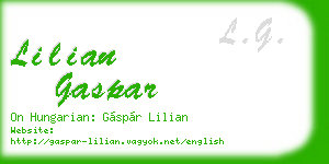 lilian gaspar business card